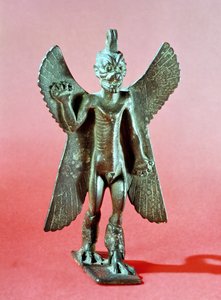 Pazuzu, egy asszír széldémon szobra (bronz)